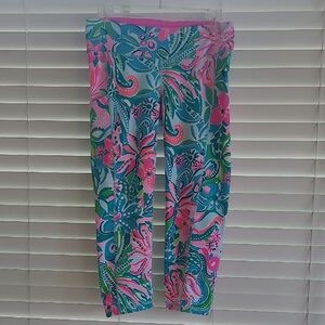 Lilly Pulitzer Vibrant Floral Capri Pants - Pink, Blue, Green